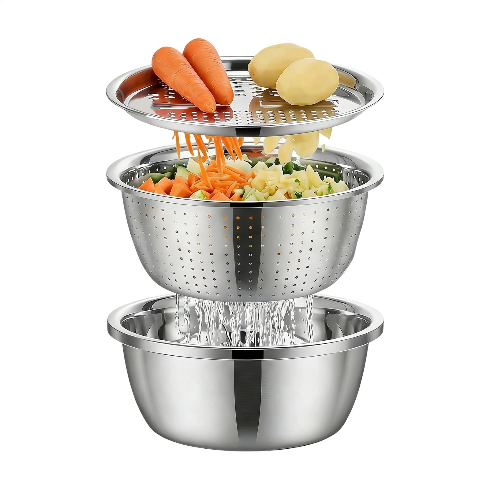 Stainless Steel Colander Strai - Meal Prep Pasta recension och pris