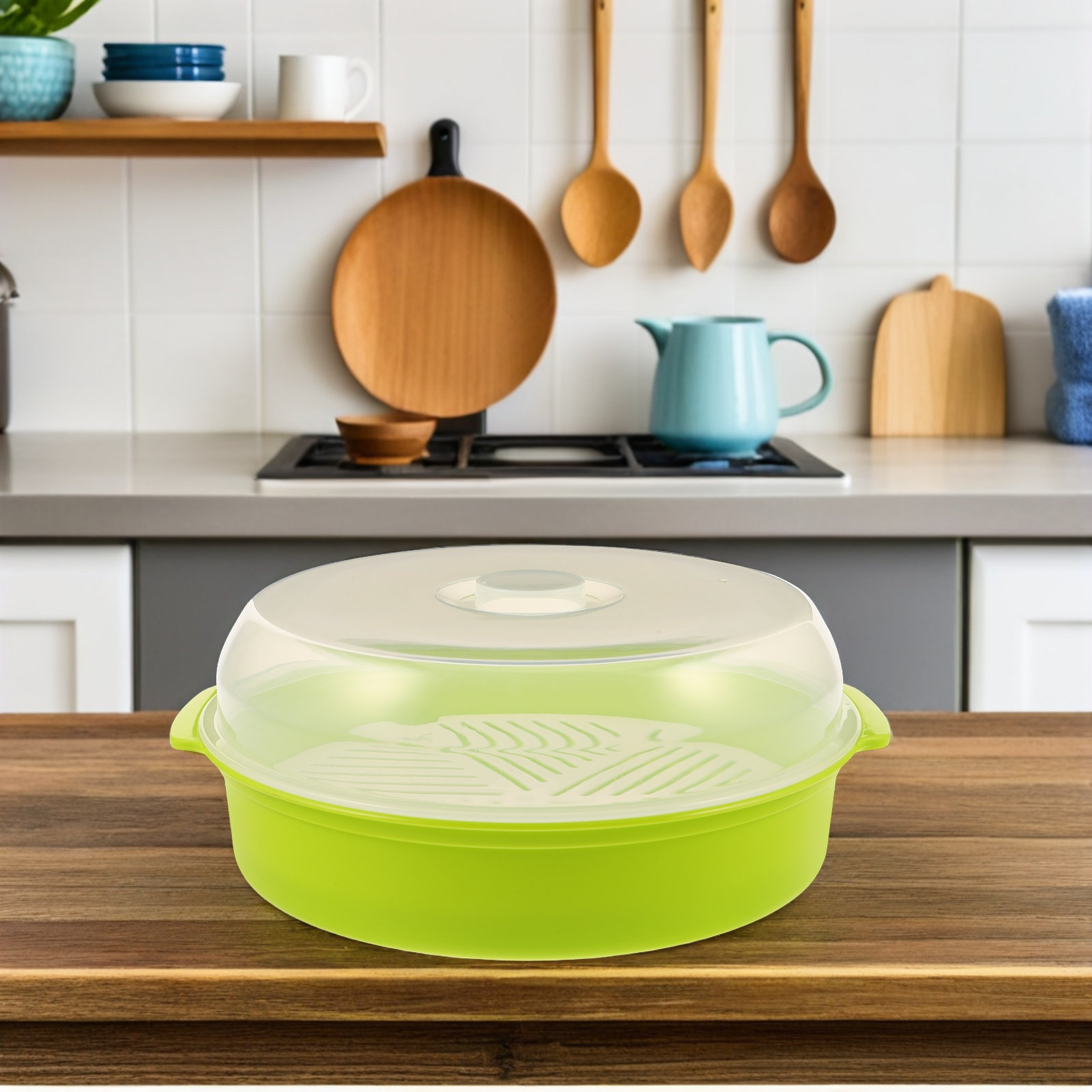 Microwave Steamer Bowl with Li - Meal Prep Pasta recension och pris